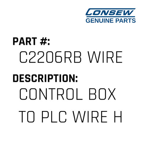 Control Box To Plc Wire Harness - Consew #C2206RB WIRE Genuine Consew Part