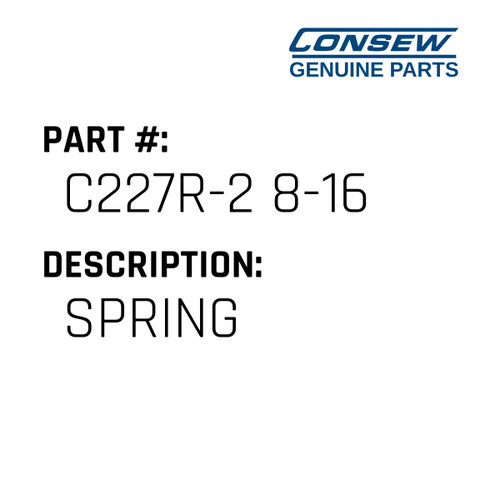 Spring - Consew #C227R-2 8-16 Genuine Consew Part