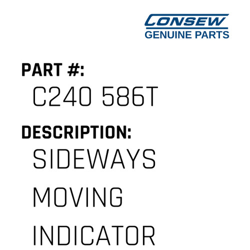Sideways Moving Indicator Cam - Consew #C240 586T Genuine Consew Part
