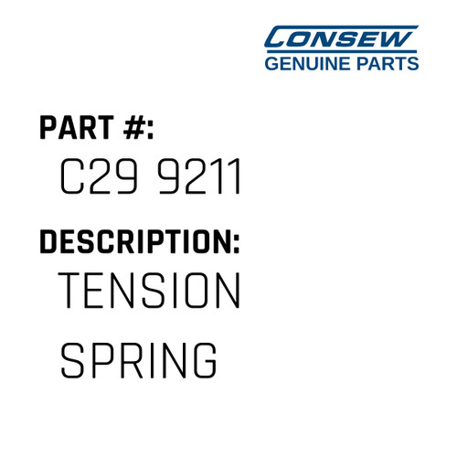 Tension Spring - Consew #C29 9211 Genuine Consew Part