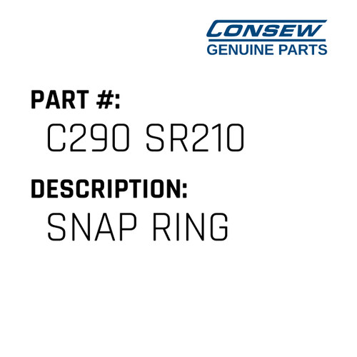 Snap Ring - Consew #C290 SR210 Genuine Consew Part