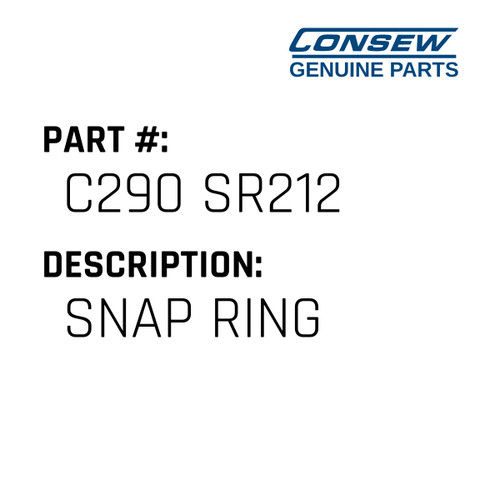 Snap Ring - Consew #C290 SR212 Genuine Consew Part