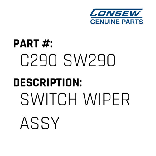 Switch Wiper Ass'Y - Consew #C290 SW290 Genuine Consew Part