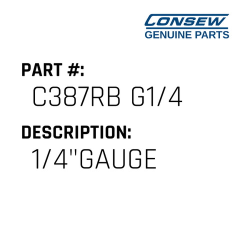 1/4"Gauge - Consew #C387RB G1/4 Genuine Consew Part