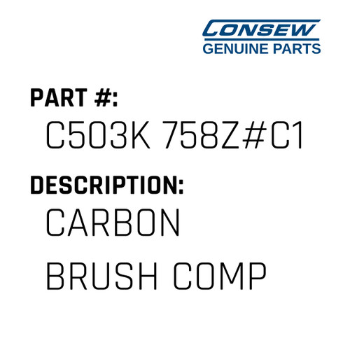 Carbon Brush Comp - Consew #C503K 758Z#C1 Genuine Consew Part