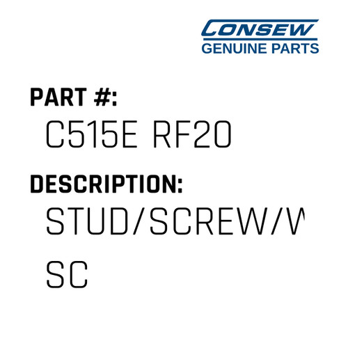 Stud/Screw/Washer&Pipe Screw - Consew #C515E RF20 Genuine Consew Part