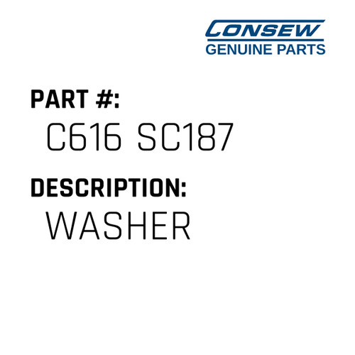 Washer - Consew #C616 SC187 Genuine Consew Part
