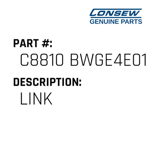 Link - Consew #C8810 BWGE4E01 Genuine Consew Part