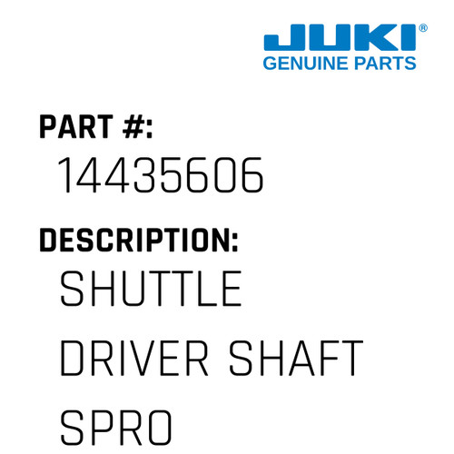 Shuttle Driver Shaft Sprocket - Juki #14435606 Genuine Juki Part