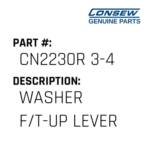 Washer F/T-Up Lever - Consew #CN2230R 3-4 Genuine Consew Part