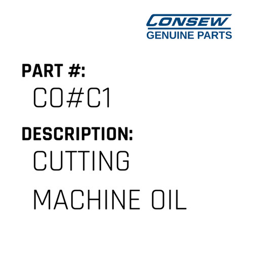 Cutting Machine Oil - Consew #CO#C1 Genuine Consew Part