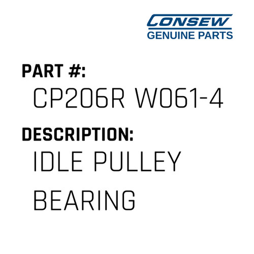 Idle Pulley Bearing - Consew #CP206R W061-4 Genuine Consew Part