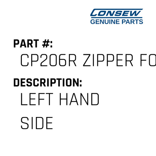 Left Hand Side - Consew #CP206R ZIPPER FOOT#C1 Genuine Consew Part