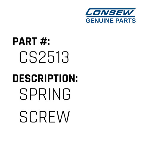 Spring   Screw - Consew #CS2513 Genuine Consew Part