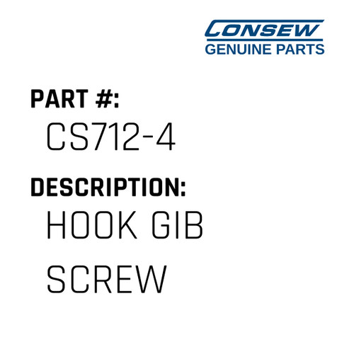 Hook Gib Screw - Consew #CS712-4 Genuine Consew Part
