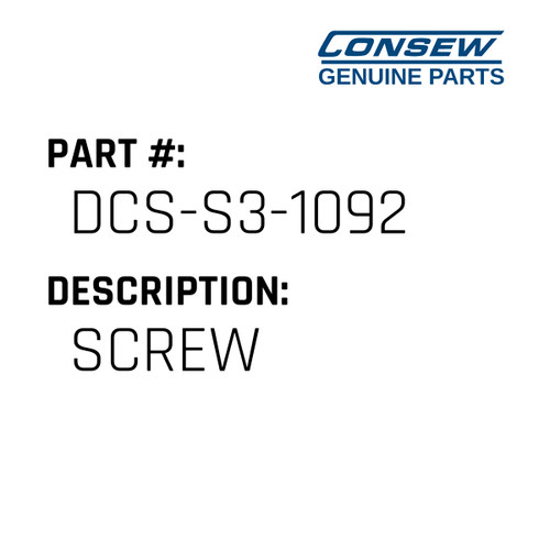 Screw - Consew #DCS-S3-1092 Genuine Consew Part