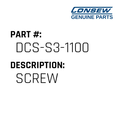 Screw - Consew #DCS-S3-1100 Genuine Consew Part