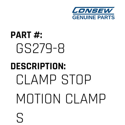 Clamp Stop Motion Clamp Stop Screw - Consew #GS279-8 Genuine Consew Part