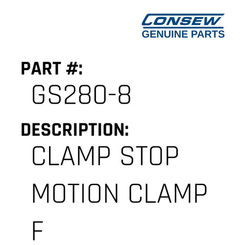 Clamp Stop Motion Clamp Fl.Bushing - Consew #GS280-8 Genuine Consew Part