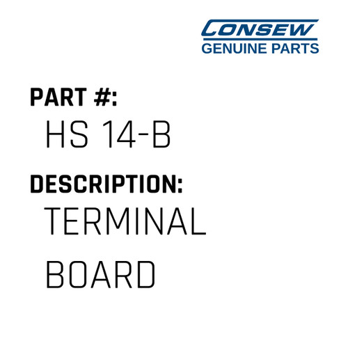Terminal Board - Consew #HS 14-B Genuine Consew Part