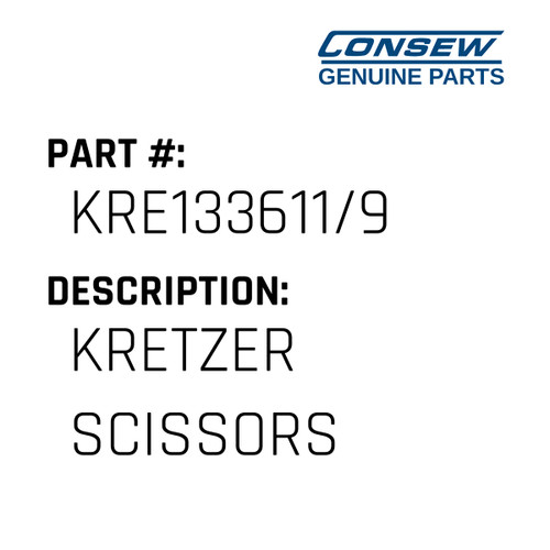 Kretzer Scissors - Consew #KRE133611/9 Genuine Consew Part