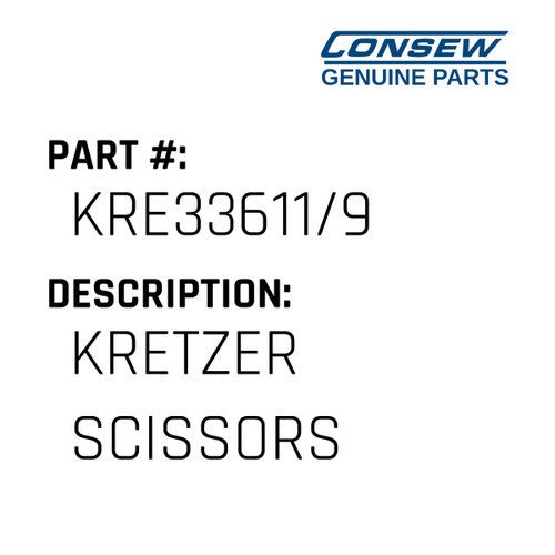 Kretzer Scissors - Consew #KRE33611/9 Genuine Consew Part