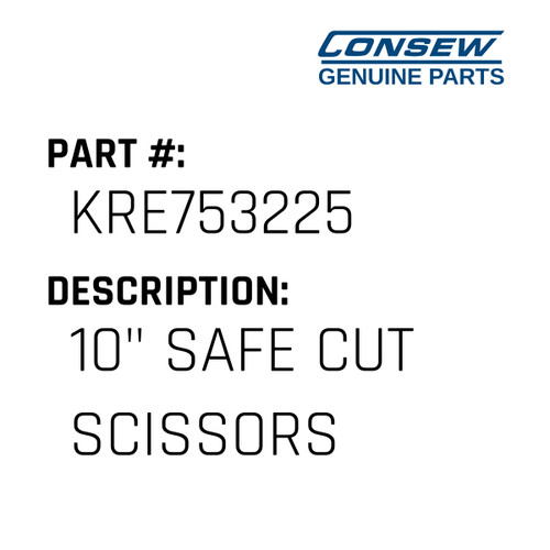 10" Safe Cut Scissors - Consew #KRE753225 Genuine Consew Part