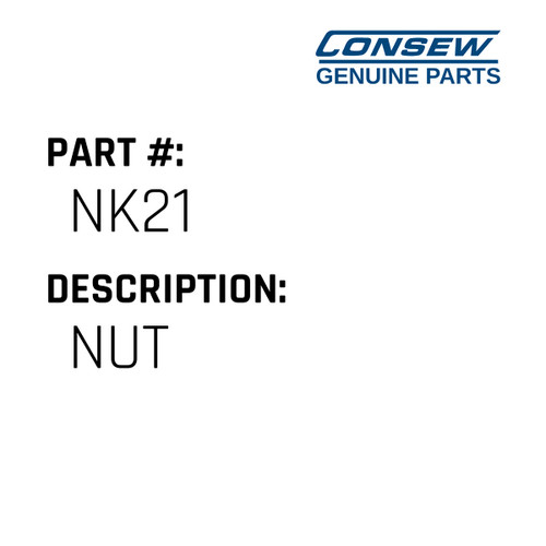 Nut - Consew #NK21 Genuine Consew Part