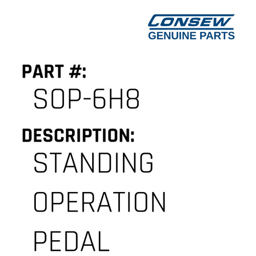 Standing Operation Pedal For Hvp90 - Consew #SOP-6H8 Genuine Consew Part