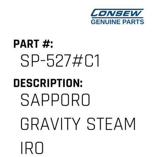 Sapporo Gravity Steam Iron - Consew #SP-527#C1 Genuine Consew Part