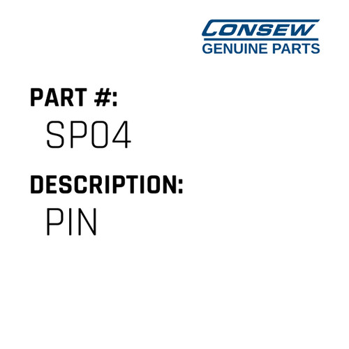 Pin - Consew #SP04 Genuine Consew Part