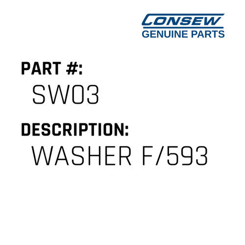 Washer F/593 - Consew #SW03 Genuine Consew Part