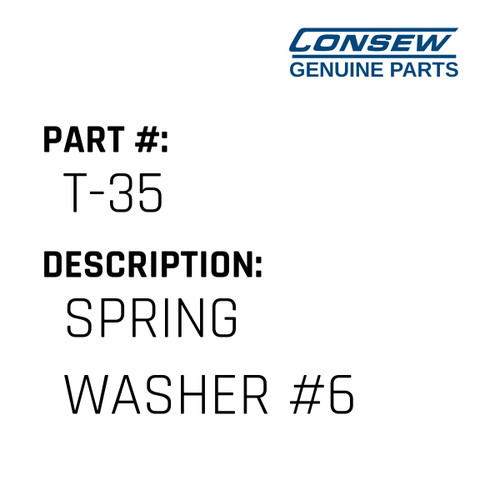 Spring Washer #6 - Consew #T-35 Genuine Consew Part