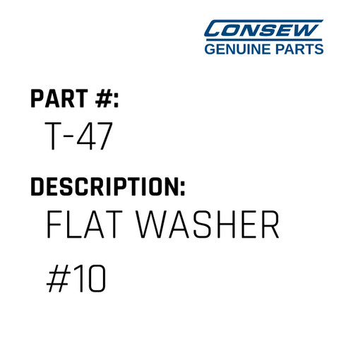 Flat Washer #10 - Consew #T-47 Genuine Consew Part