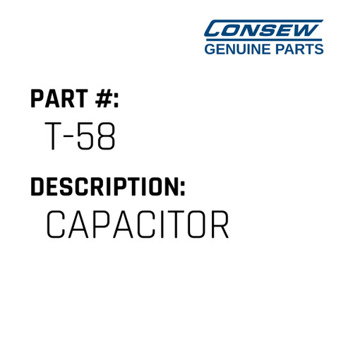 Capacitor - Consew #T-58 Genuine Consew Part