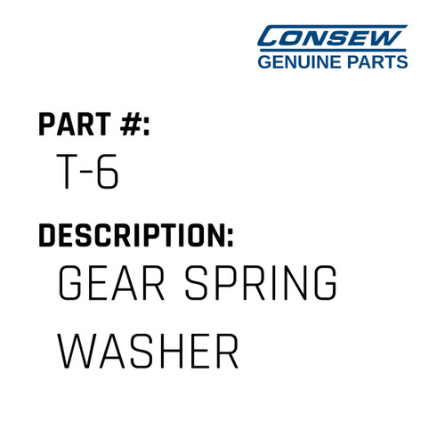 Gear Spring Washer - Consew #T-6 Genuine Consew Part