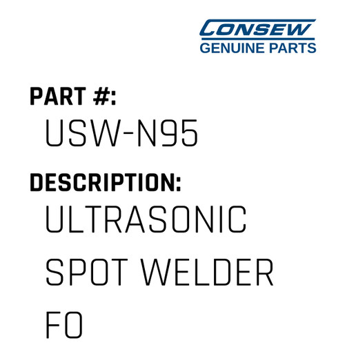 Ultrasonic Spot Welder For Masks - Consew #USW-N95 Genuine Consew Part