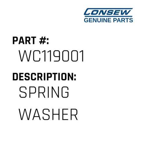 Spring Washer - Consew #WC119001 Genuine Consew Part