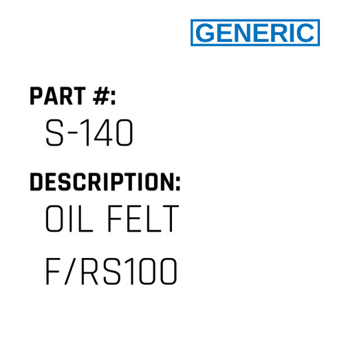 Oil Felt F/Rs100 - Generic #S-140