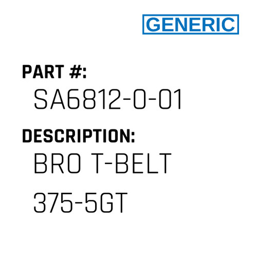 Bro T-Belt 375-5Gt - Generic #SA6812-0-01