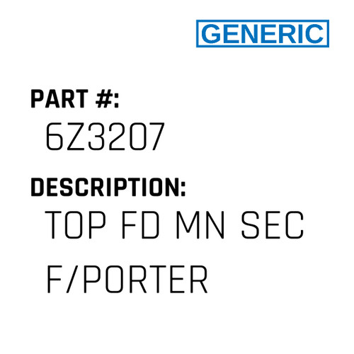Top Fd Mn Sec F/Porter - Generic #6Z3207
