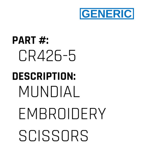 Mundial Embroidery Scissors - Generic #CR426-5