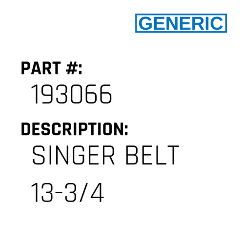 Singer Belt 13-3/4 - Generic #193066