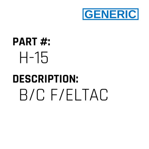 B/C F/Eltac - Generic #H-15