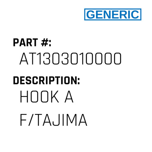 Hook A F/Tajima - Generic #AT1303010000