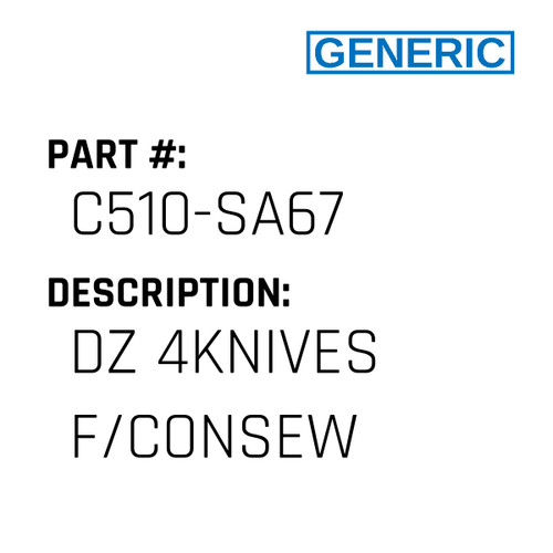 Dz 4Knives F/Consew - Generic #C510-SA67