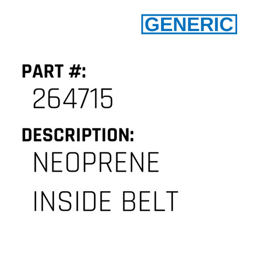 Neoprene Inside Belt - Generic #264715