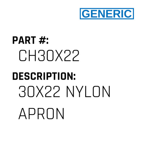 30X22 Nylon Apron - Generic #CH30X22
