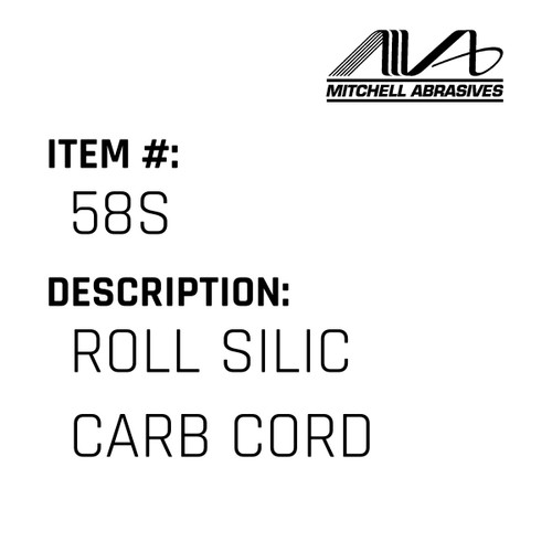 Roll Silic Carb Cord - Mitchells #58S