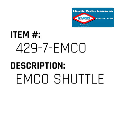 Emco Shuttle - EMCO #429-7-EMCO